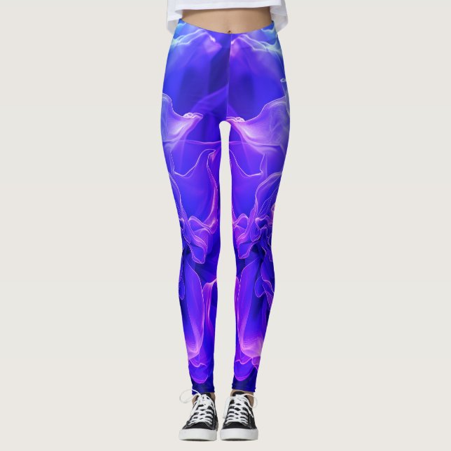 Ebru ,Paper Margling Leggings (Front)