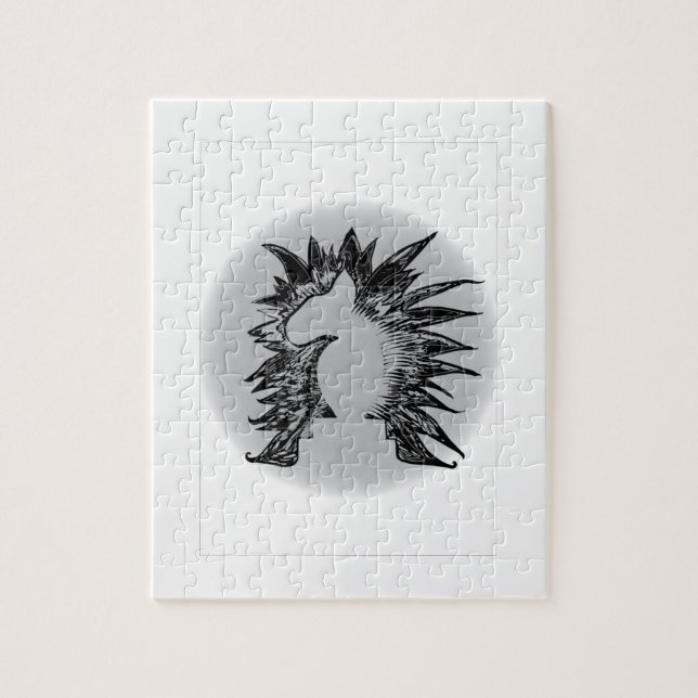 EBT chess knight modern pet art illustration  Jigsaw Puzzle (Vertical)