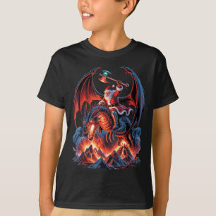 Ec Christmas Fantasy - Mmo Mystic Santa Riding Dra T-Shirt