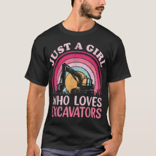 Ecavator Lover Vintage Just A Girl Who Loves Ecava T-Shirt