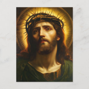 Ecce Homo Jesus Christ with Crown of Thorns Holiday Postcard