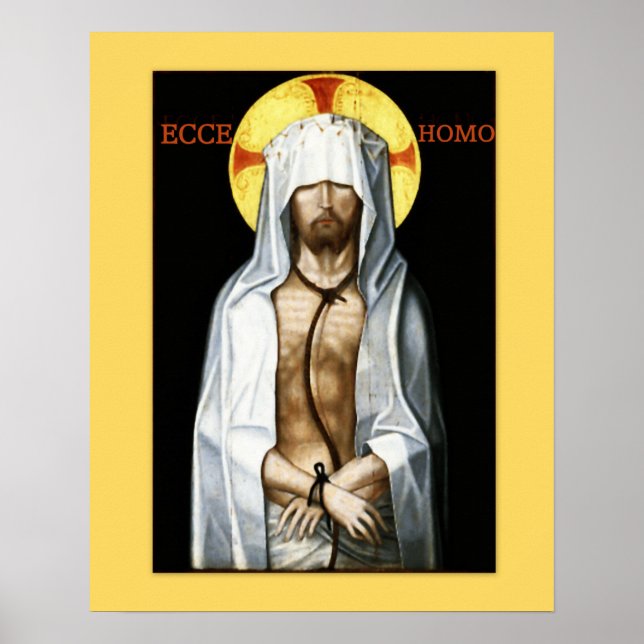 Ecce Homo Jesus icon Poster Matted (Front)