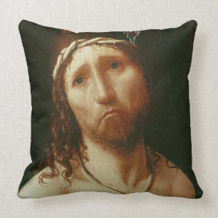 Ecce Homo (oil on panel) Cushion