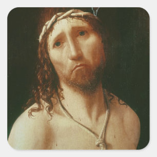Ecce Homo (oil on panel) Square Sticker