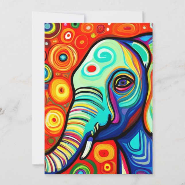 Eccentric Elephant Holiday Card (Front)