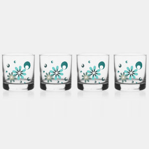 Eccentric Green Retro Inspired Whiskey Glass