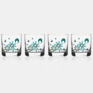 Eccentric Green Retro Inspired Whiskey Glass