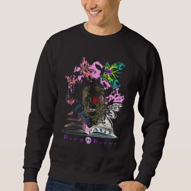 Eccentric Kooky Bong Bones Script Illustration Des Sweatshirt (Front)