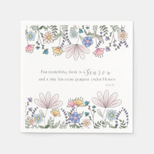 Eccl 3:1 For Everything there is a Season Beverage Napkin