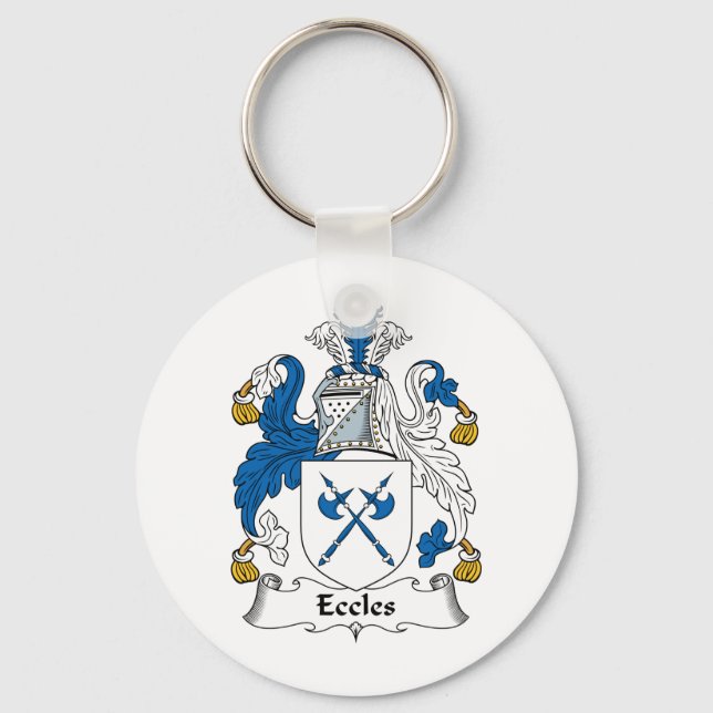 Eccles Family Crest Key Ring (Front)
