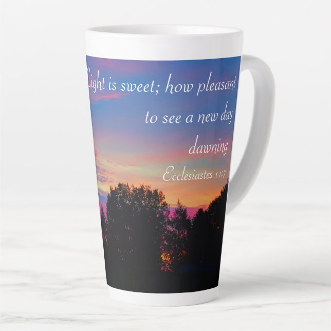 Ecclesiastes 11:7 Latte Mug (Right Angle)