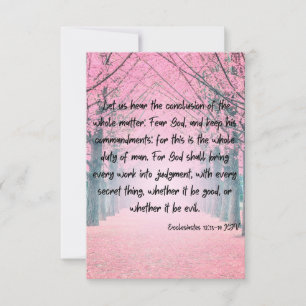 Ecclesiastes 12:13-14 KJV Bible Verse Pic Greeting Card