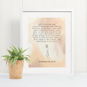 Ecclesiastes 12:13-14 KJV Poster - Customisable