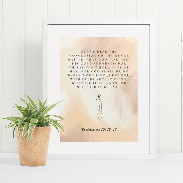 Ecclesiastes 12:13-14 KJV Poster - Customisable (Creator Uploaded)