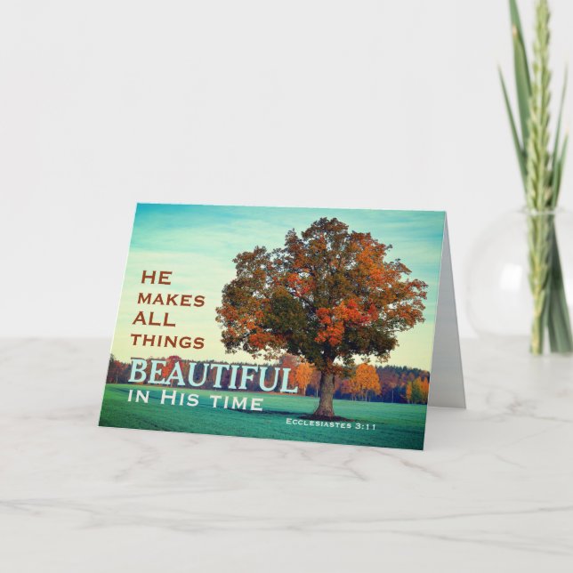 Ecclesiastes 3:11 All Things Beautiful in His Time Card (Front)