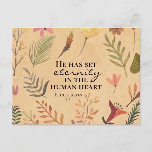 Ecclesiastes 3:11 He has set eternity in the heart Postcard (Front)