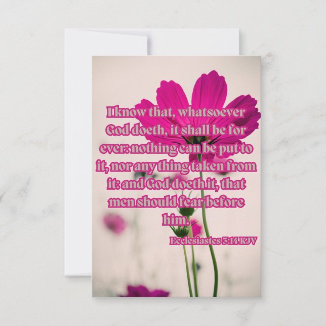 Ecclesiastes 3:14 KJV Bible Verse Pic Greeting Card (Front)