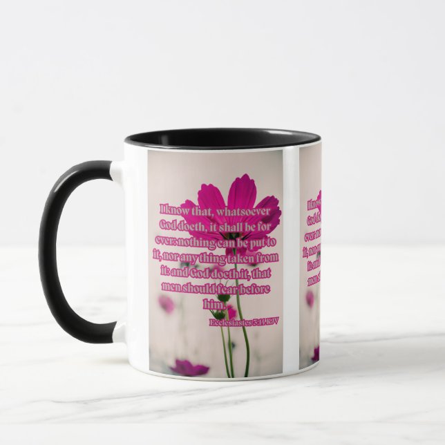 Ecclesiastes 3:14 KJV Bible Verse Pic Two-Tone Mug (Left)