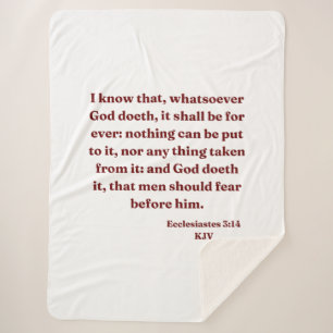 Ecclesiastes 3:14 KJV Bible Verse Sherpa Blanket
