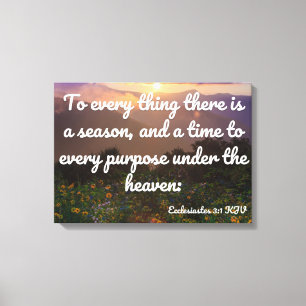 Ecclesiastes 3:1 Bible Verse KJV Pic Wall Art