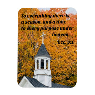 Ecclesiastes 3:1 To everything there is a Season Magnet