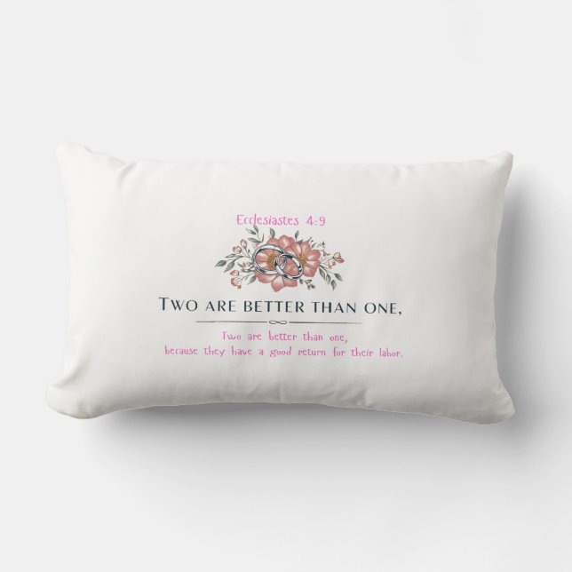 Ecclesiastes 4:9 Pillow (Front)