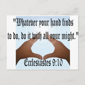 Ecclesiastes 9:10 postcard
