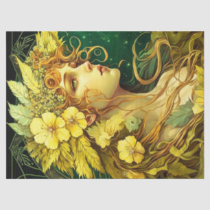 Echanted Flowers Forest Fairy Fantasy Decoupage Tissue Paper