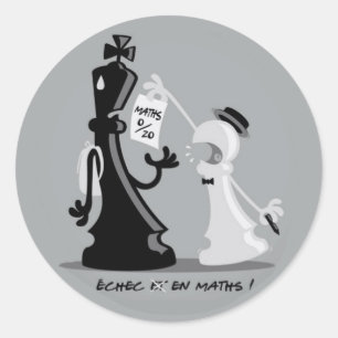 Echec en maths classic round sticker