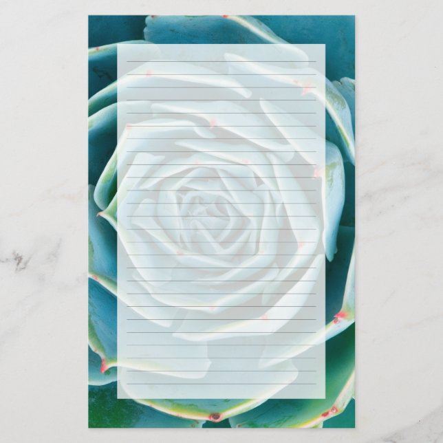 Echeveria Rosette, Secret Garden of Marrakech Stationery (Front)