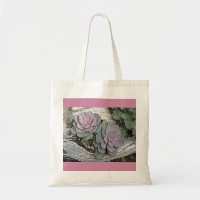 Echeveria Succulent Tote Bag (Front)