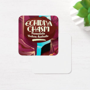 Echidna Chasm cartoon travel poster