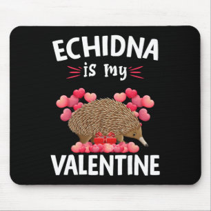 Echidna Is My Valentine Happy Valentine's Day Echi Mouse Pad