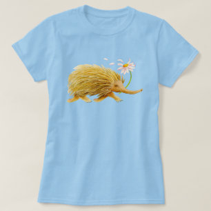 Echidna whimsical watercolor woodland animal art T-Shirt