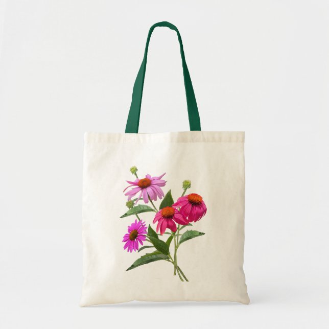 Echinacea Bouquet Tote Bag (Front)
