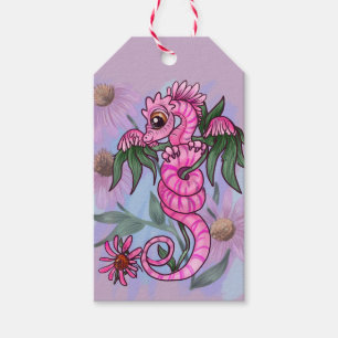 Echinacea flower lil' garden dragon gift tags
