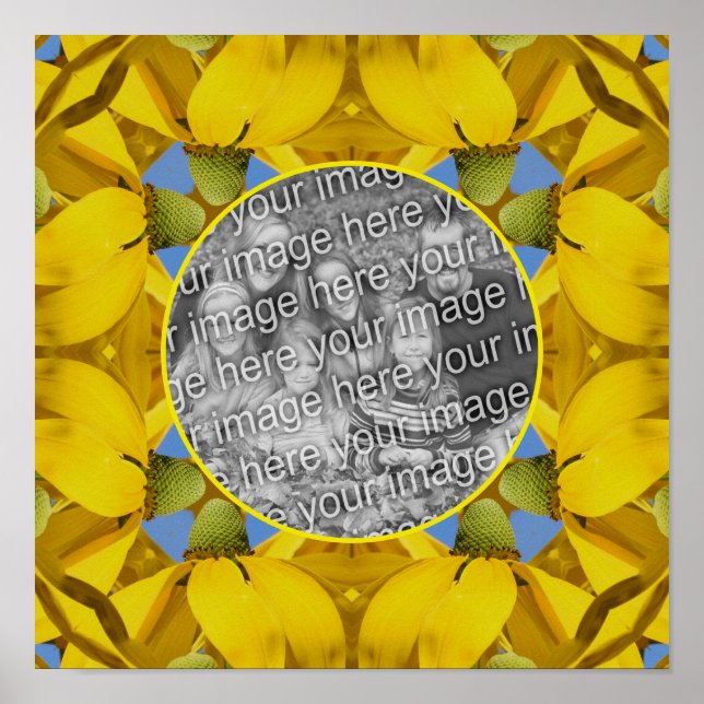 Echinacea Flowers Nature Art Create Your Own Photo Poster (Front)