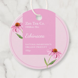 Echinacea Herbal Tea Business Tag