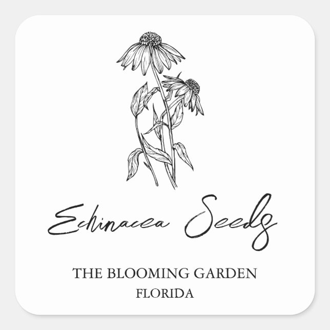 Echinacea Seeds label (Front)