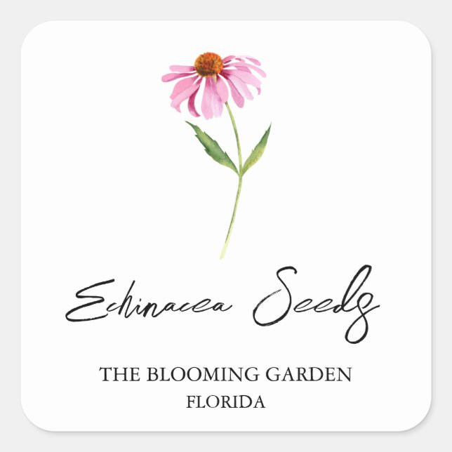 Echinacea Seeds label (Front)