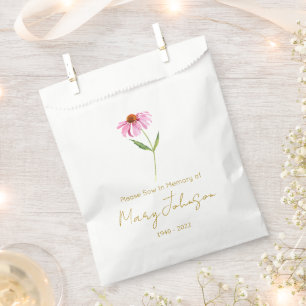 Echinacea Simple Seed packet Funeral Favour Bags