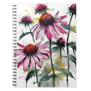 Echinacea - Watercolor flowers Notebook