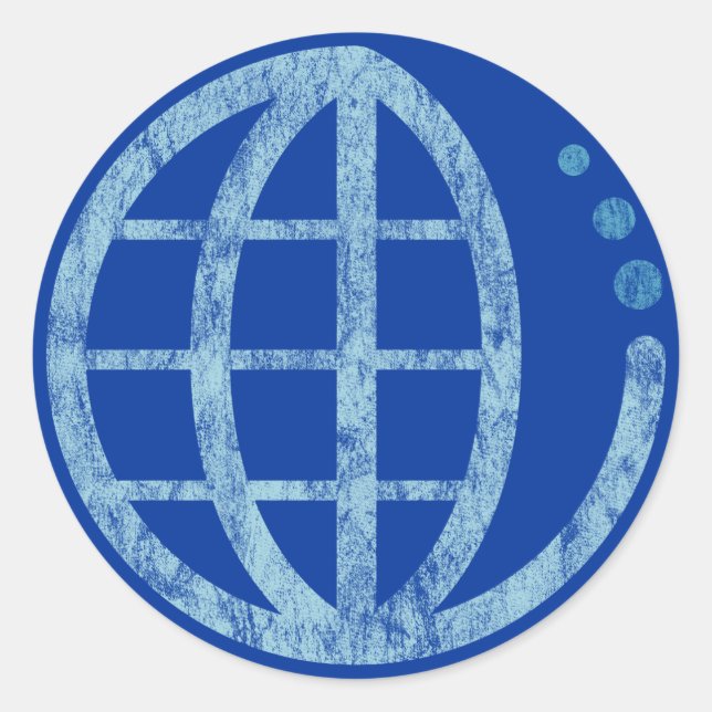 echo earth : conserve water classic round sticker (Front)