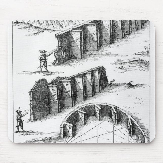 Echo Formation, book by Athanasius Kircher Mouse Pad (Front)