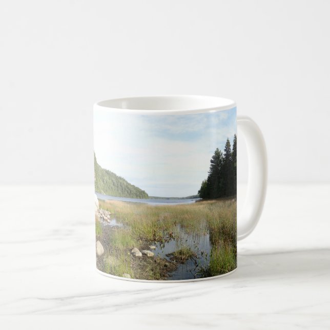 Echo Lake Beach at Acadia National Park Coffee Mug (Front Right)