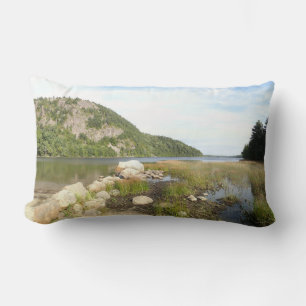 Echo Lake Beach at Acadia National Park Lumbar Cushion
