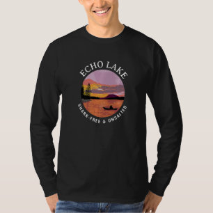 Echo Lake Shark Free and Unsalted Kayaking Sayings T-Shirt