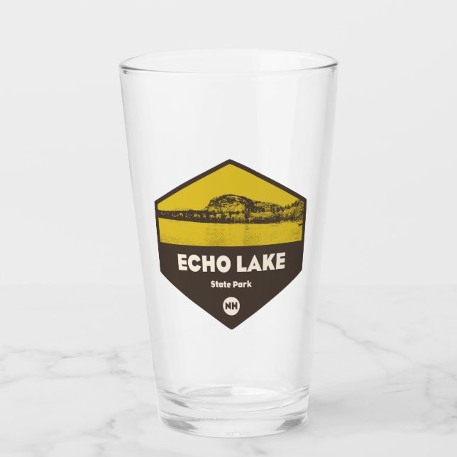 Echo Lake State Park New Hampshire Glass (Front)