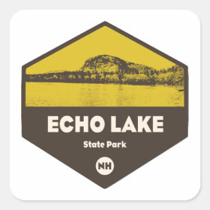 Echo Lake State Park New Hampshire Square Sticker