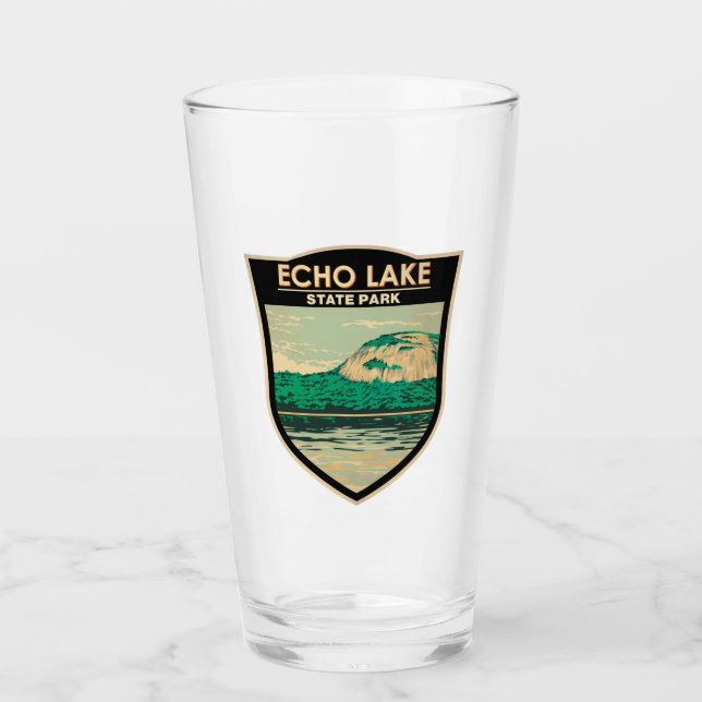 Echo Lake State Park New Hampshire Vintage   Glass (Front)